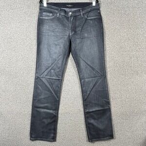 David Kahn Jeans Womens‎ Size 31 Black Gray Denim Straight Leg Casual USA